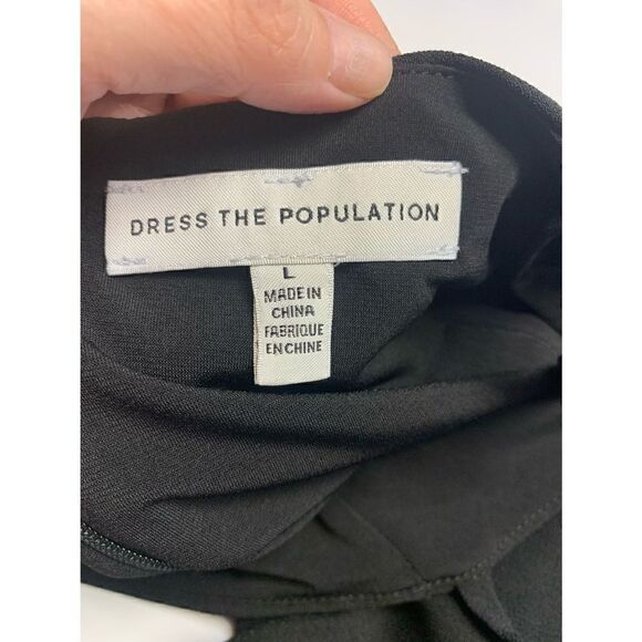 Dress The Population Black Sleeveless Dress Size L - Picture 11 of 12